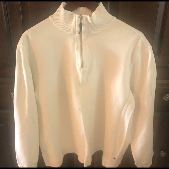 Eddie Bauer XXL 1/4 Zip White Sweater - Picture 2 of 4